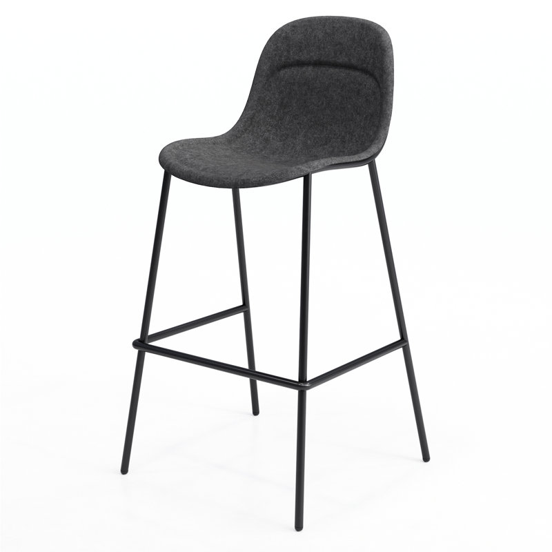 Chaise d'invité Vale, Gris anthracite, Noir de jais