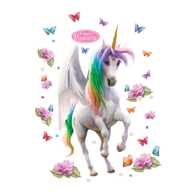 Bordure de papier peint L 24 pi x l 48 po Magical Unicorn