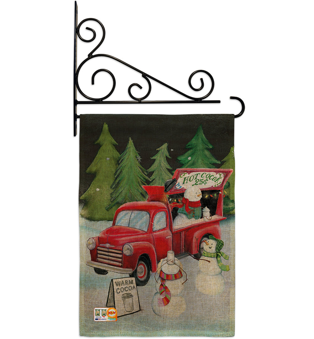 Double Sided 18.5'' H x 13'' W Polyester Christmas Garden Flag Breeze Decor