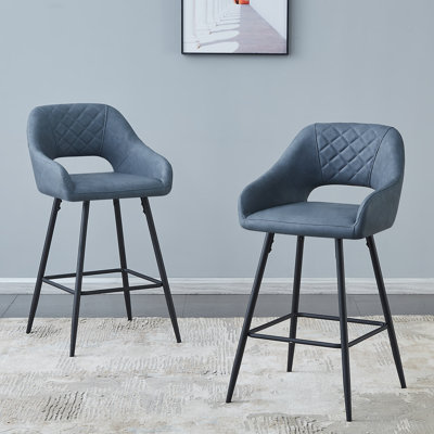 Cowles 67cm Faux Leather Arm Bar Stool