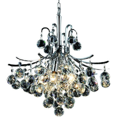Lustre empire en cristal 6 lumières Stoller