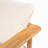 Outdoor Acacia Wood 3 Seater Sofa, Light Teak Finish With Beige Cushion
