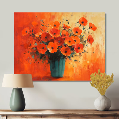 «Autumn Dance Of The Sunset Poppies II» - Art mural coquelicots