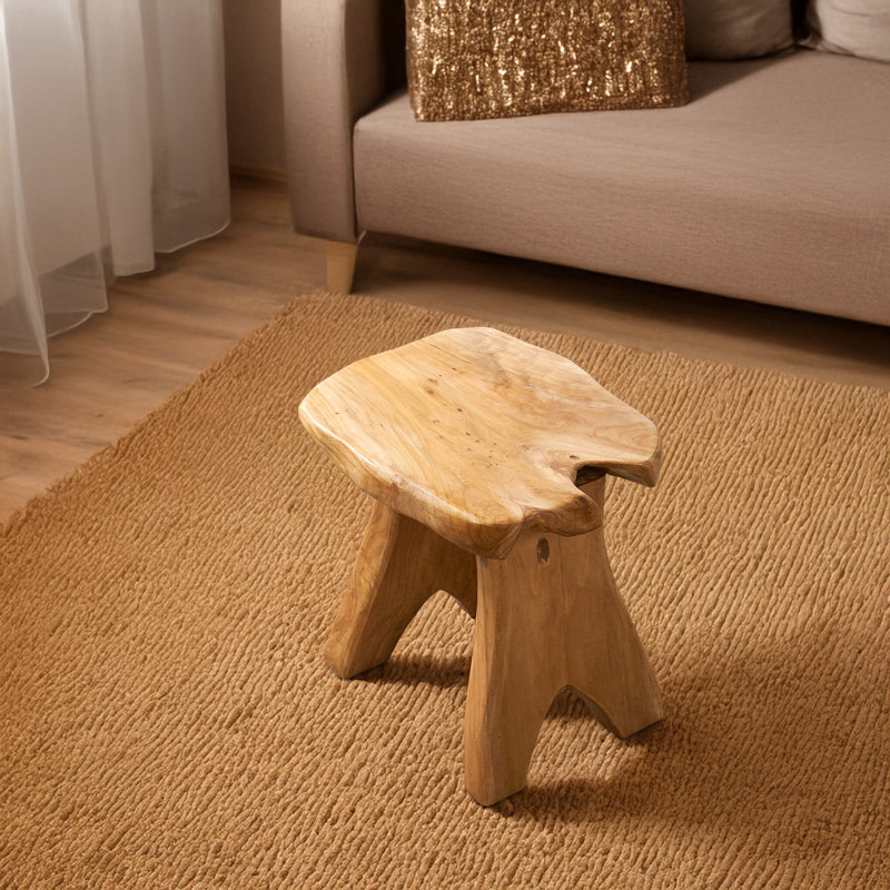 Tabouret de coiffeuse en bois massif Minnick