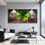 «Graffiti Clover Leaf Street Art», reproduction d'art sur toile, ensemble de 3 aérosol urbain-1221404843