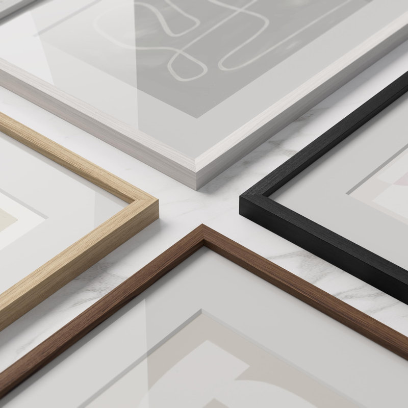 Cadre photo en bois massif avec verre, Beige, L 11 po x H 17 po