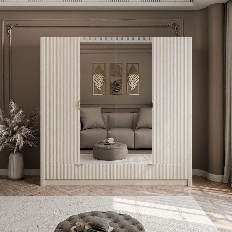 4 Door Manufactured Wood Wardrobe
