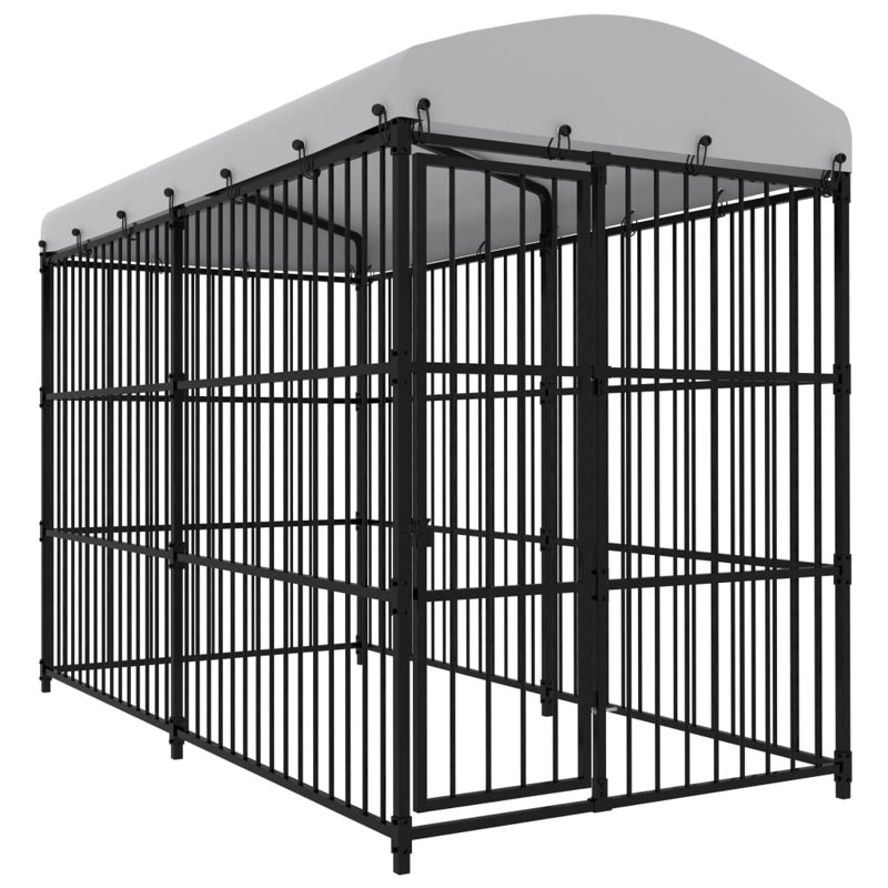 Newbury Steel Kennel With Door, 120cm H x 150cm W x 300cm D