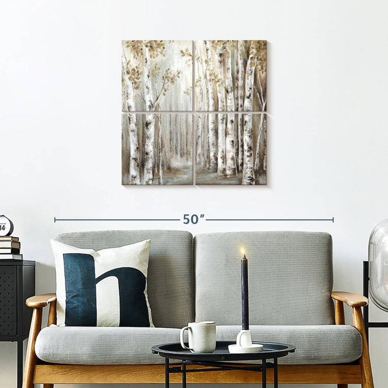 Alvord Sunset Birch Forest II, H 26 po x l 26 po