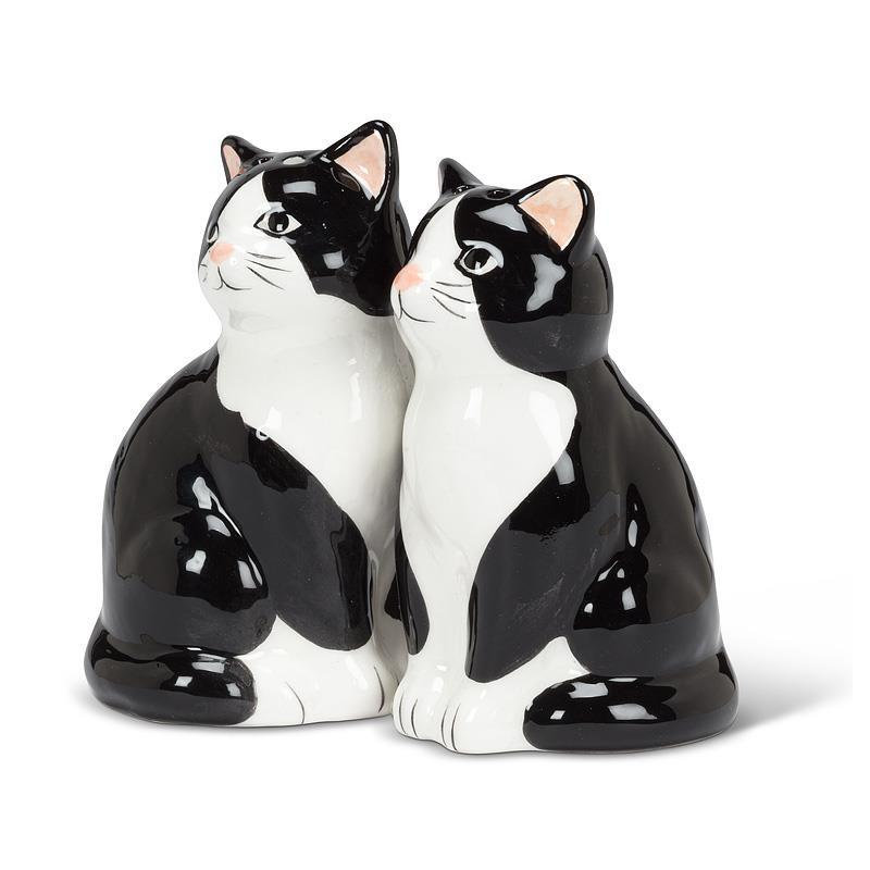 Salière et poivrière chats assis