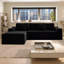 Siège de canapé modulaire 104,3 x 68,9 po, canapé rembourré compressé, combinaison libre 2 pièces, tissu en velours côtelé moelleux-65258075