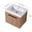 Armoire de salle de bain 24 po avec lavabo en résine - Portes à fermeture douce, structure de bassin de 24 po