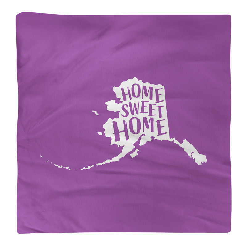 Cotton, Polyester Cities & Maps Square Napkin, Violet, Cotton, 10" W x 10" D