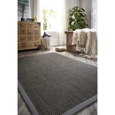 Laylani Solid Colour Jute / Sisal Area Rug
