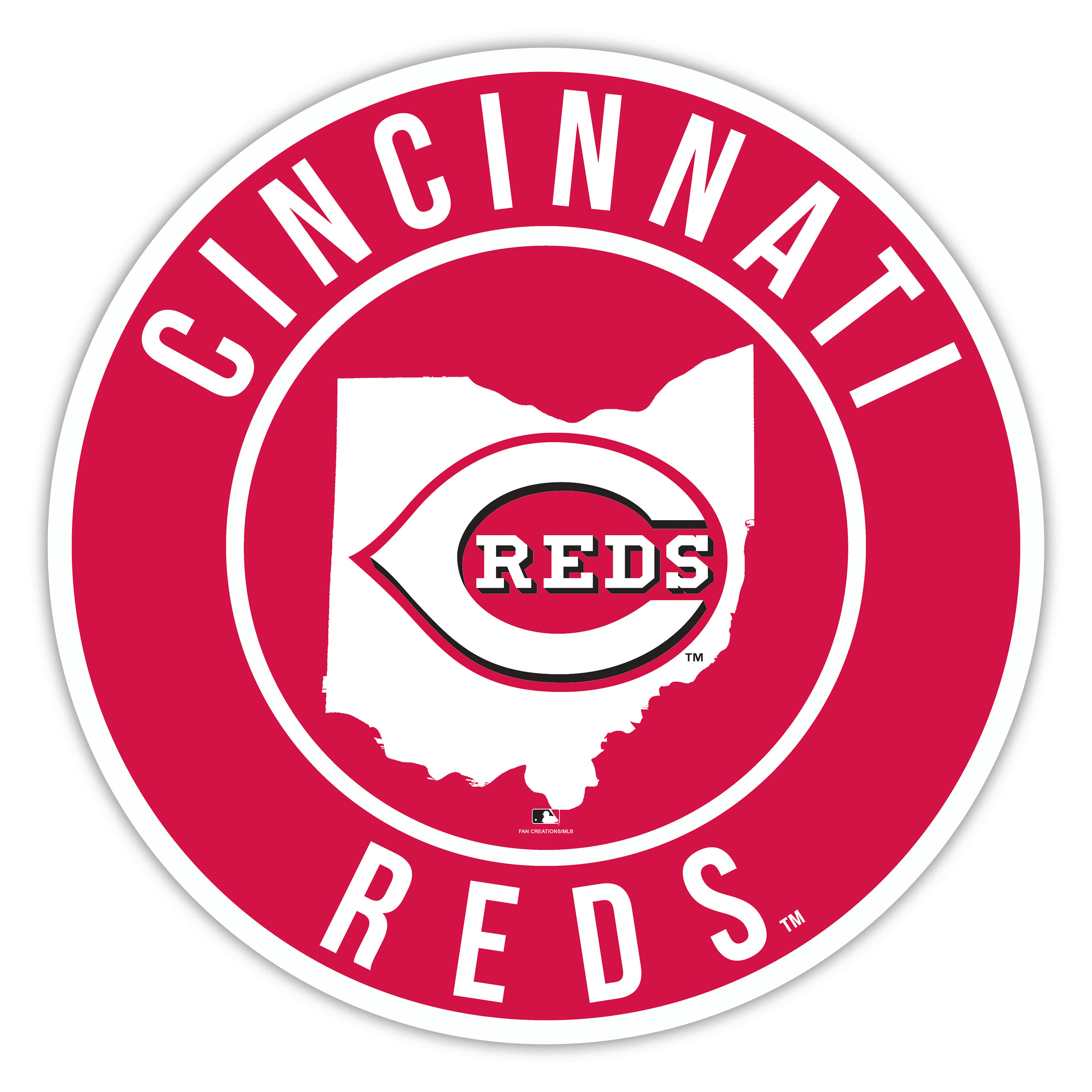Ebern Designs Cincinnati Reds Bright Line - Circle With State | Wayfair