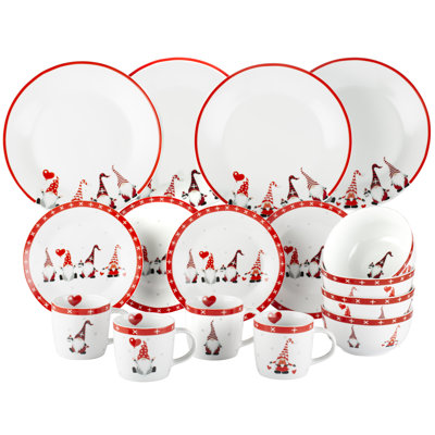16PC NORDIC GNOME DINNER SET
