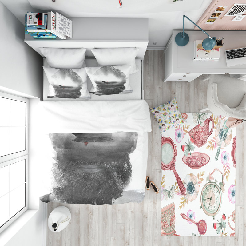 Ensemble de housse de couette Designart, Housse simple + 1 taie décorative