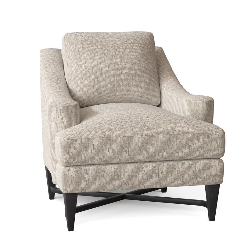 Foxtrot Upholstered Armchair, Espresso, Stepping Stones Ivory