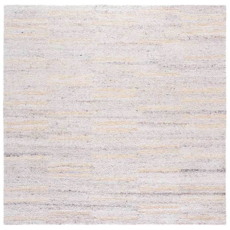 Pine Hand Tufted Performance No Pattern Rug, Square 6'