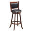 2 pièces 29 pouces tabouret de bar pivotant en bois avec siège rembourré en PVC-1125679735