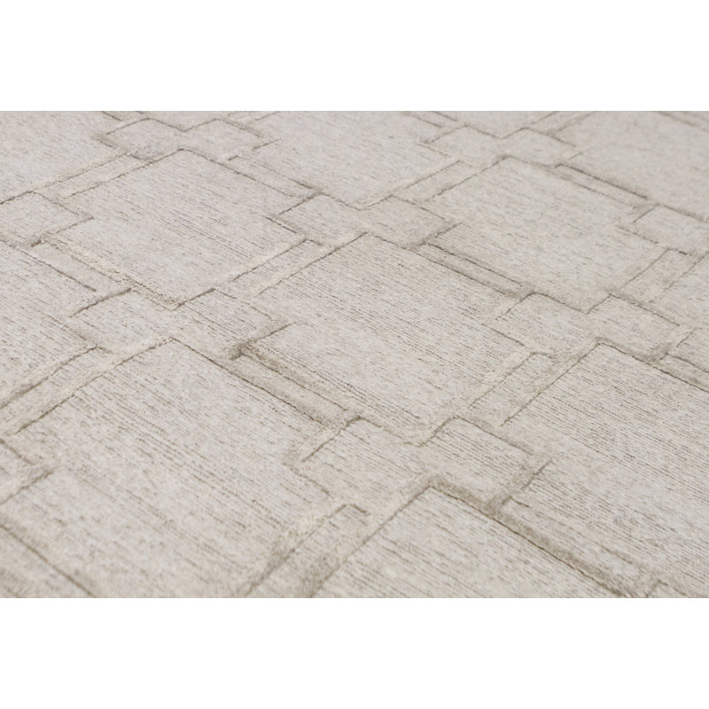 Hand Woven Linen Geometric Area Rug