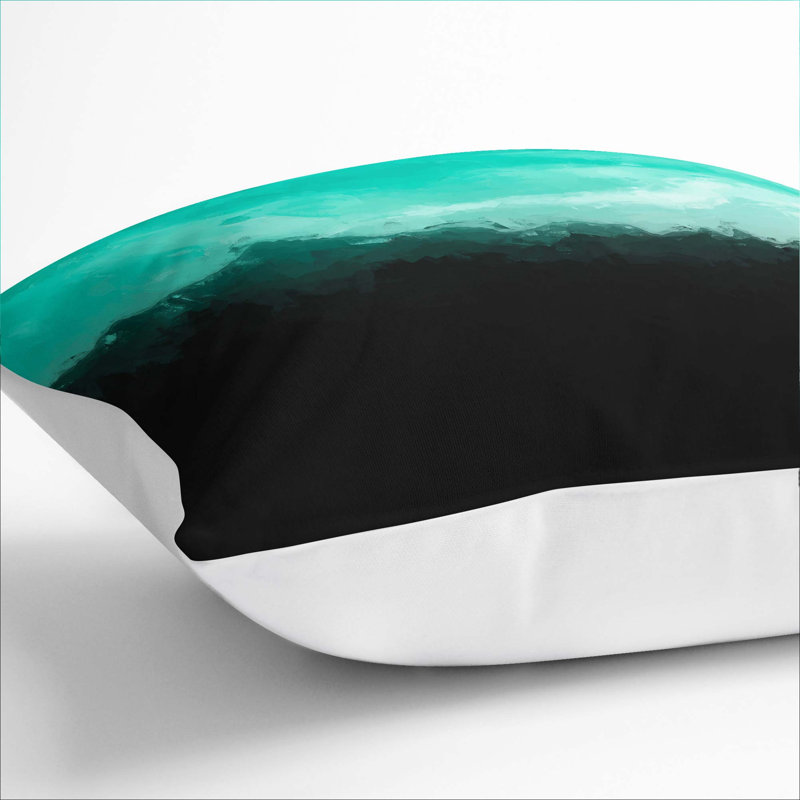 Abstract Square Cushion, 40cm H x 40cm W x 15cm D, White