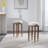 Modern Upholstered Bar Stool Without Backrest With Gold Ring Stirrups-1434673769