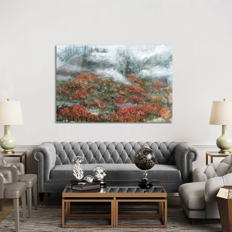 «Misty Ridge», reproduction d'art sur toile tendue, H 40 po x l 60 po