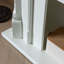 White Solid Wood Freestanding Fireplace