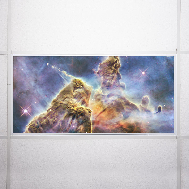 Astronomy Fluorescent Light Covers for Ceiling Lights - For 2x4 Light Fixture - by Octo Lights