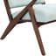 Chaise d'appoint Mid-Century moderne avec accoudoirs inclinés - coussins, bois massif pour une assise confortable, assise de style 30 po, structure, accoudoirs, salon, chambre à coucher, bureau, revêtement,