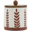 Ensemble de pots décoratifs floraux en céramique avec couvercles en bois-88746320