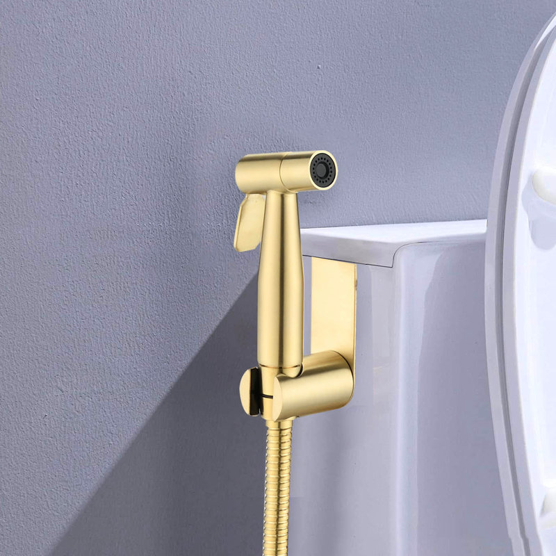 Bidet de toilette en or brossé - hygiénique et pratique, corrosif contre la rouille pour une utilisation à long terme dans l'hygiène de la salle de bain, réglages de jet polyvalents, résultats de nettoyage optimaux