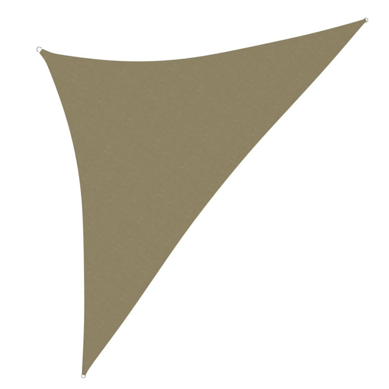 Philmont 2.5m x 3.5m Triangular Shade Sail, Beige, 490cm x 350cm x 350cm