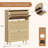 Shoe Storage Cabinet with 3 Flip Drawers, Fluted Panel Wooden Shoe Rack Organizer with Adjustable Shelves for Entryway, Hallway, Living Room, Natural Oak-129889903-129889901