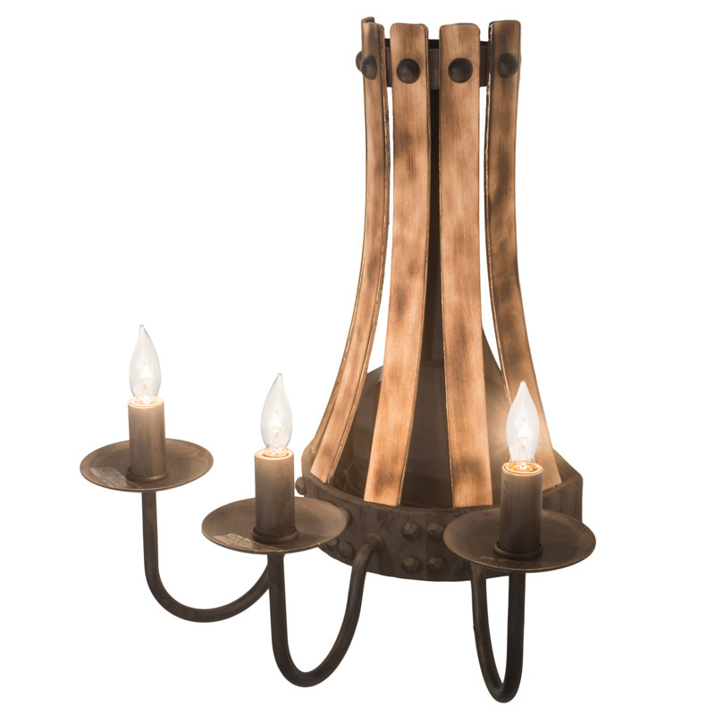 Lampe murale bougie 3 lumières Suzan