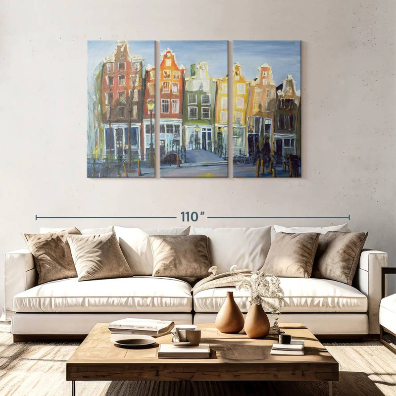 Les maisons Sireci à Amsterdam, H 48 po x l 74 po