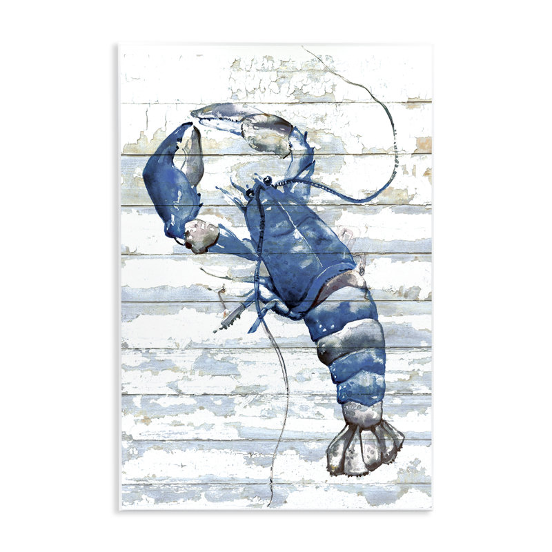 «Blue Lobster» sur plaque patinée par Jessie Perry, H 15 po x l 10 po