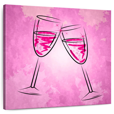 Yarlin Pink Champagne Glasses