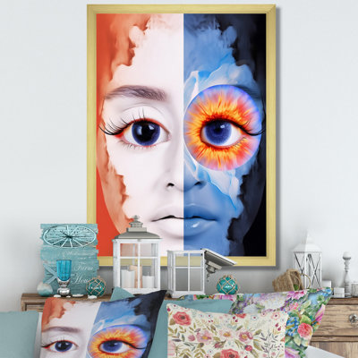 " Abstract Surrealistic Portrait Man With Blue Eye "