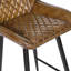 Upholstered Counter Stool with Metal Frame-655855389