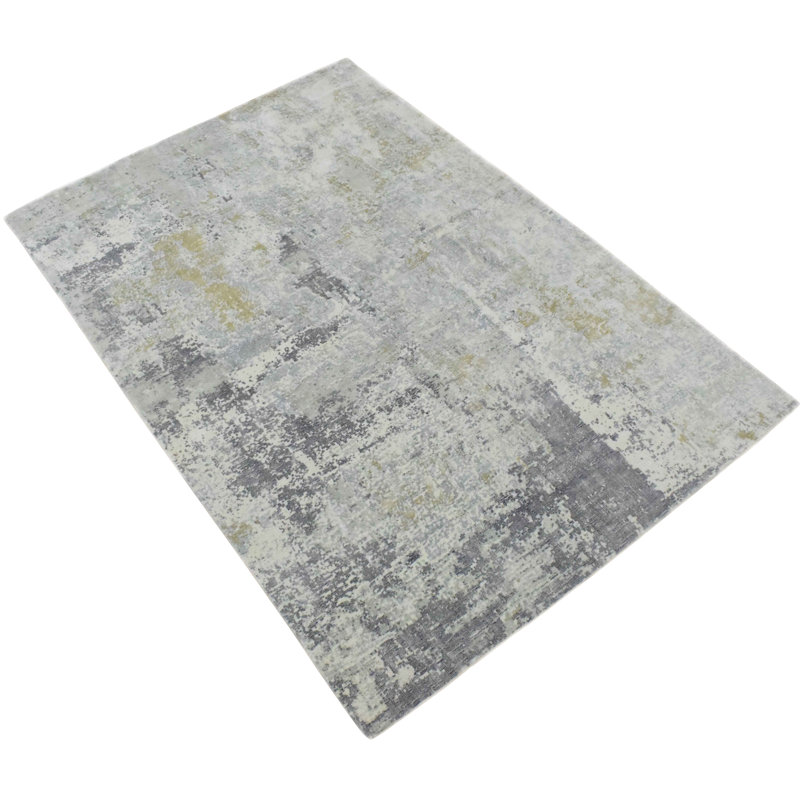 Tapis gris anthracite tissé à la main
