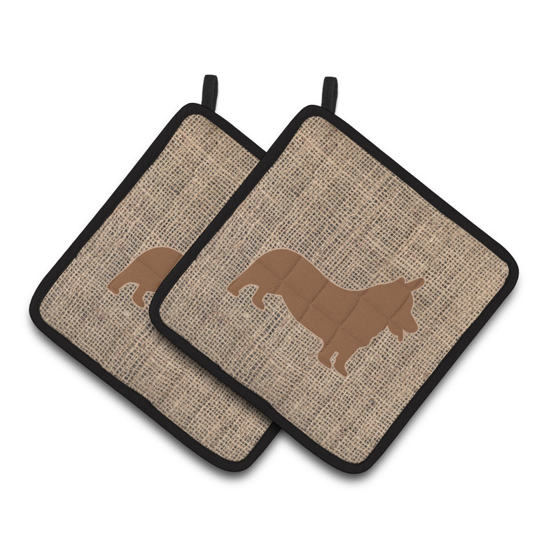 Red Barrel Studio® Polyester Potholder Set, Brown