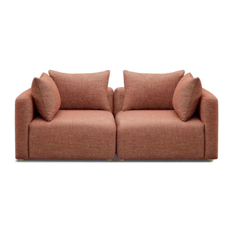 Gainsborough Loveseat, Sedona Red Textured, Natural Wood