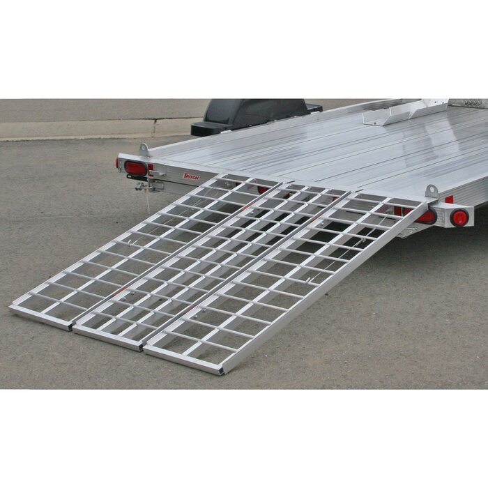 Black Widow Aluminum Tri-Fold Motorcycle Ramp | Wayfair