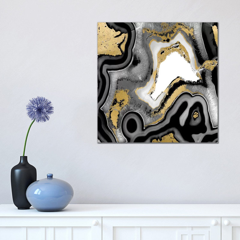 Agate Noir I by Danielle Carson - Wrapped Canvas Print, 45.72 cm H x 45.72 cm W x 1.91 cm D