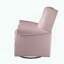 Fauteuil oscillant pivotant rose avec garniture cloutée rose