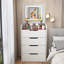 Meuble-lavabo blanc avec miroir éclairé à couvercle rabattable et rangement interne, bureau de maquillage pour la chambre à coucher, coiffeuse compacte en verre visible, tabouret de bureau, coiffeuse, espace de beauté pratique-1996593947