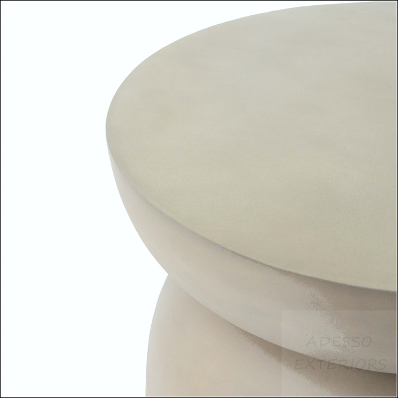 Light Gray Drum MGO Side Table