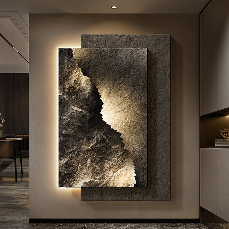 Art mural Mid-Century moderne en toile pour salon, H 39,37 po x l 27,56 po